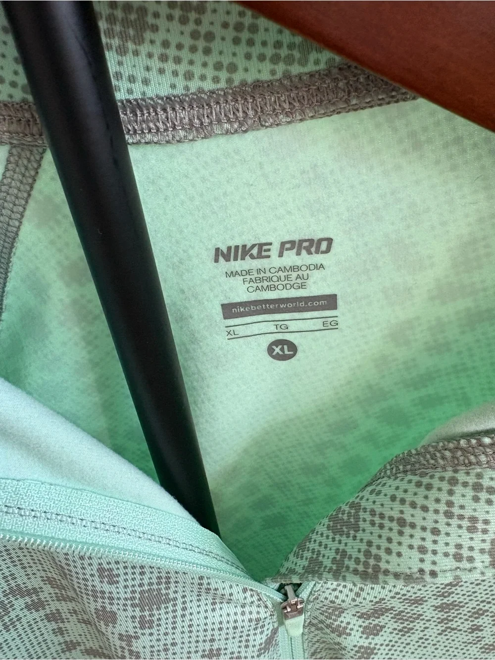 Women’s Mint Green Long-Sleeve Quarter zip athletic wear pullover